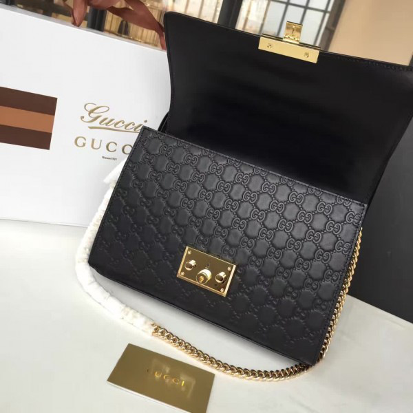 Gvc*1 gg leather padlock cohotbag 2165