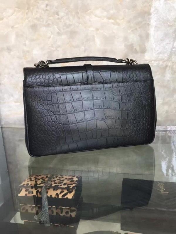 Y51 monogram college in embossed crocodile shiny leather 5106 32cm x 20cm x 8.5cm