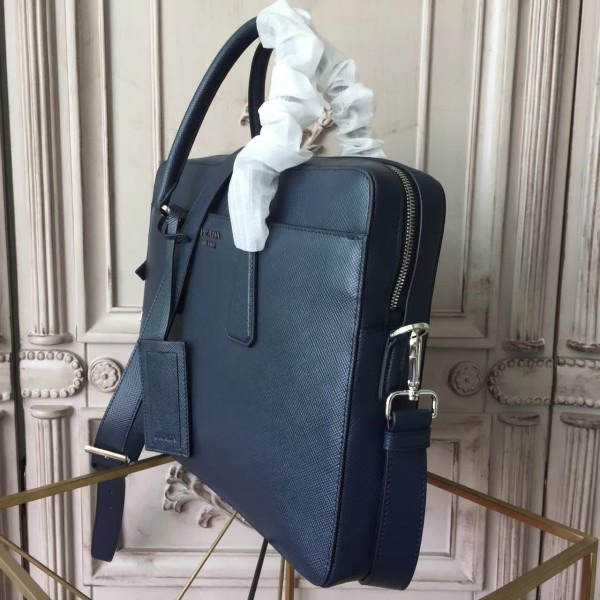 Pra*a leather briefcase 4324 36cmx6.5cmx28cm