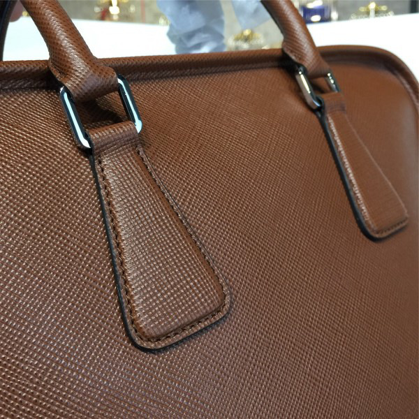 Pra*a leather briefcase 4207 37.5cm x 9cm x 28cm