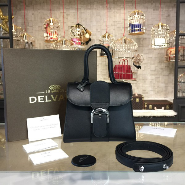 Delvaux mini brillant satchel black 1521 20cm x 11cm x 16.5cm