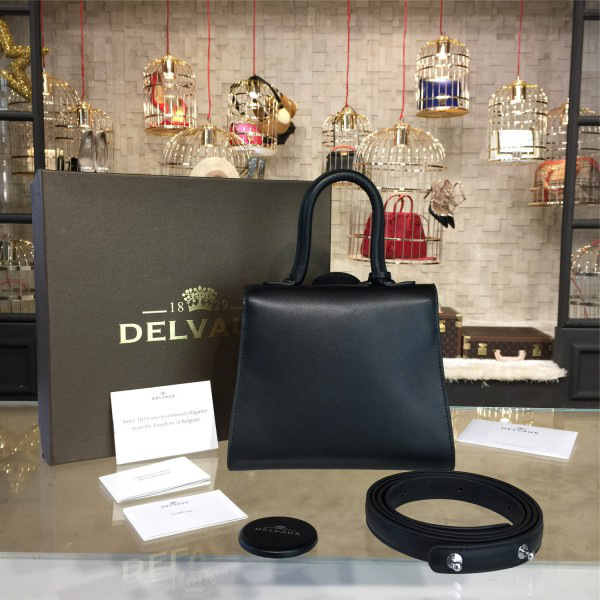 Delvaux mini brillant satchel black 1521 20cm x 11cm x 16.5cm