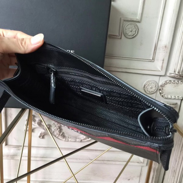 Pra*a leather clutch bag 4284 23.5cm x 1.5cm x 17.5cm