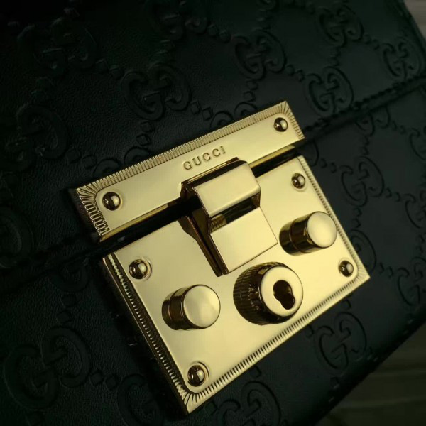 Gvc*1 gg leather padlock studded 2613 20.5cm*9.5cm*13.5cm