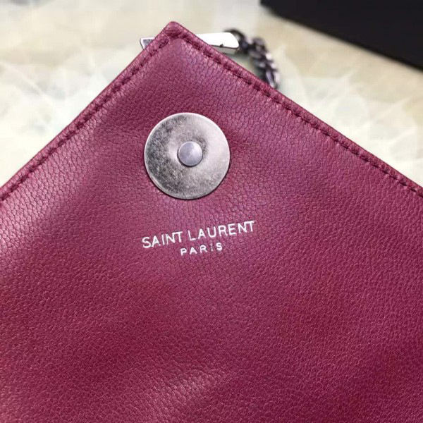 Y51 quilted monogram college wine red 5064 18cm x 11cm x 5cm