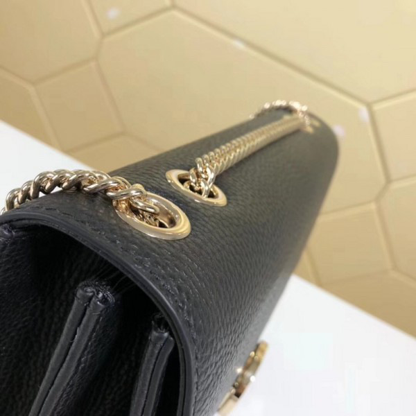 Gvc*1 gg flap shoulder bag on chain black cohotbag 510303