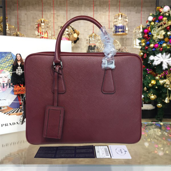 Pra*a leather briefcase 4218 37cm x 5.5cm x 29cm