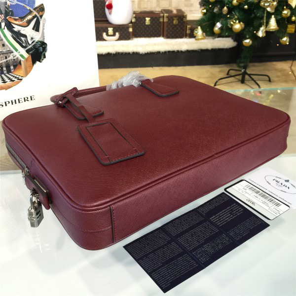 Pra*a leather briefcase 4218 37cm x 5.5cm x 29cm