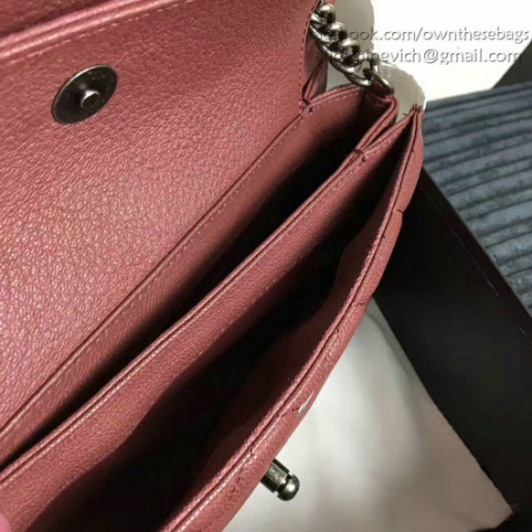 Ch**el quilted deerskin perfect edge bag burgundy a14041