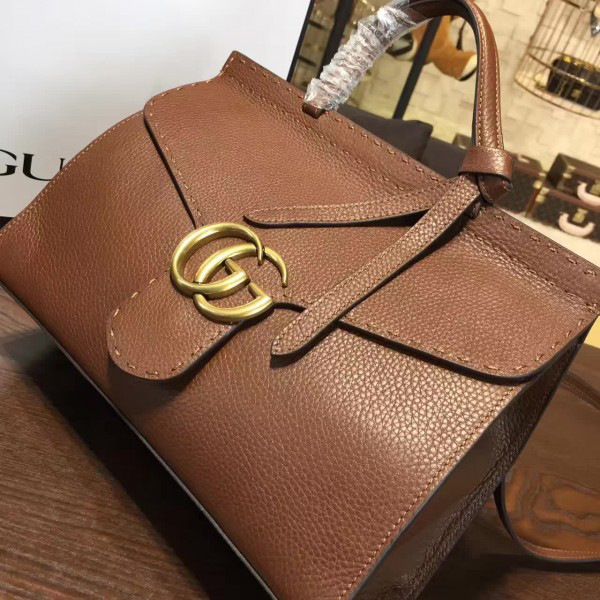 Gvc*1 gg marmont leather tote bag 2241