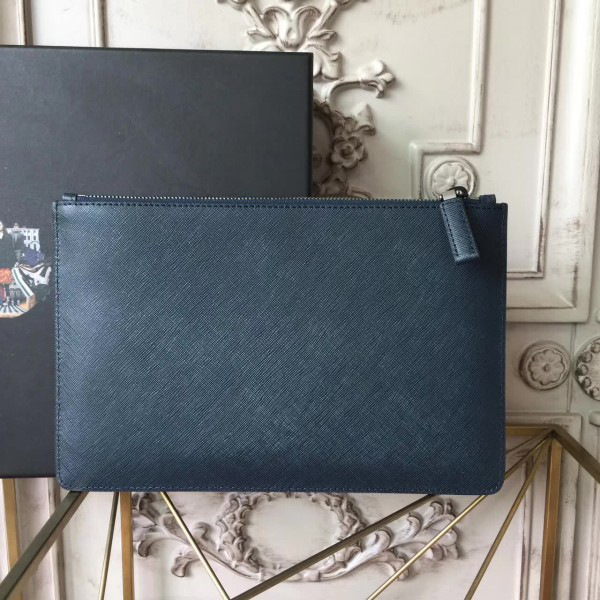 Pra*a leather clutch bag 4314 28cm x 1.5cm x 18cm