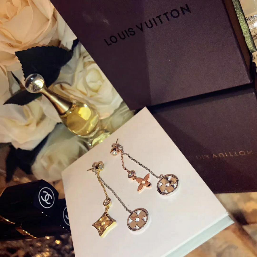 LV tassel stud earrings