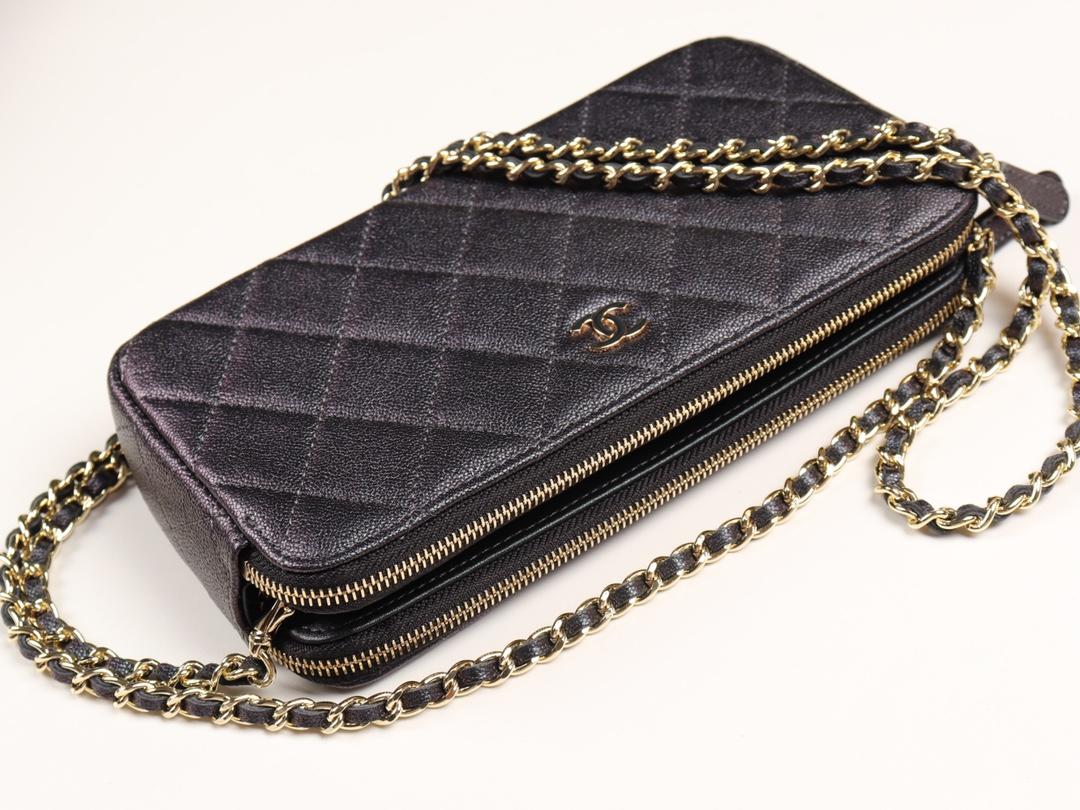 Ch**el 2019 new chain bag black 10×19×4cm