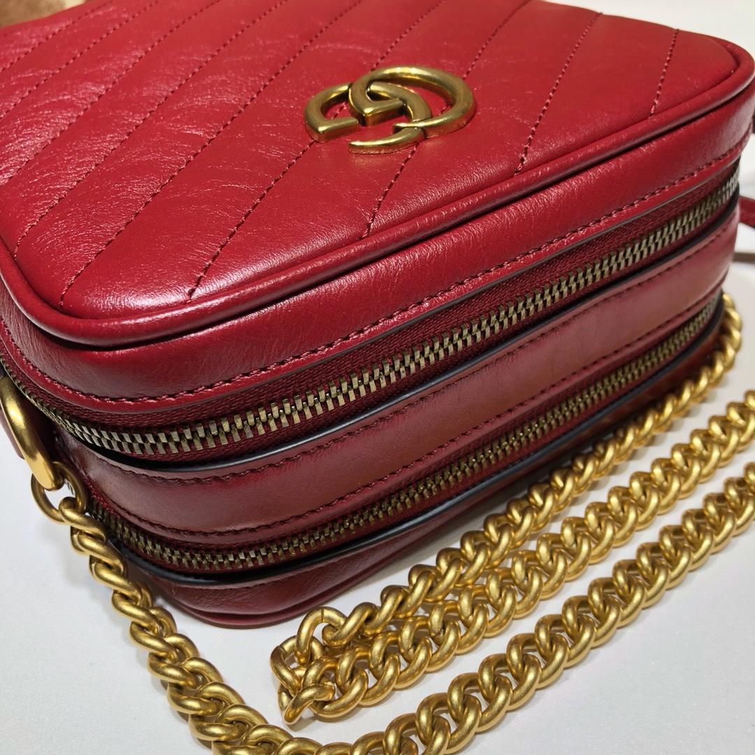 Gvc*1 shoulder bag chain bag red 16 x 18.5 x 7 cm