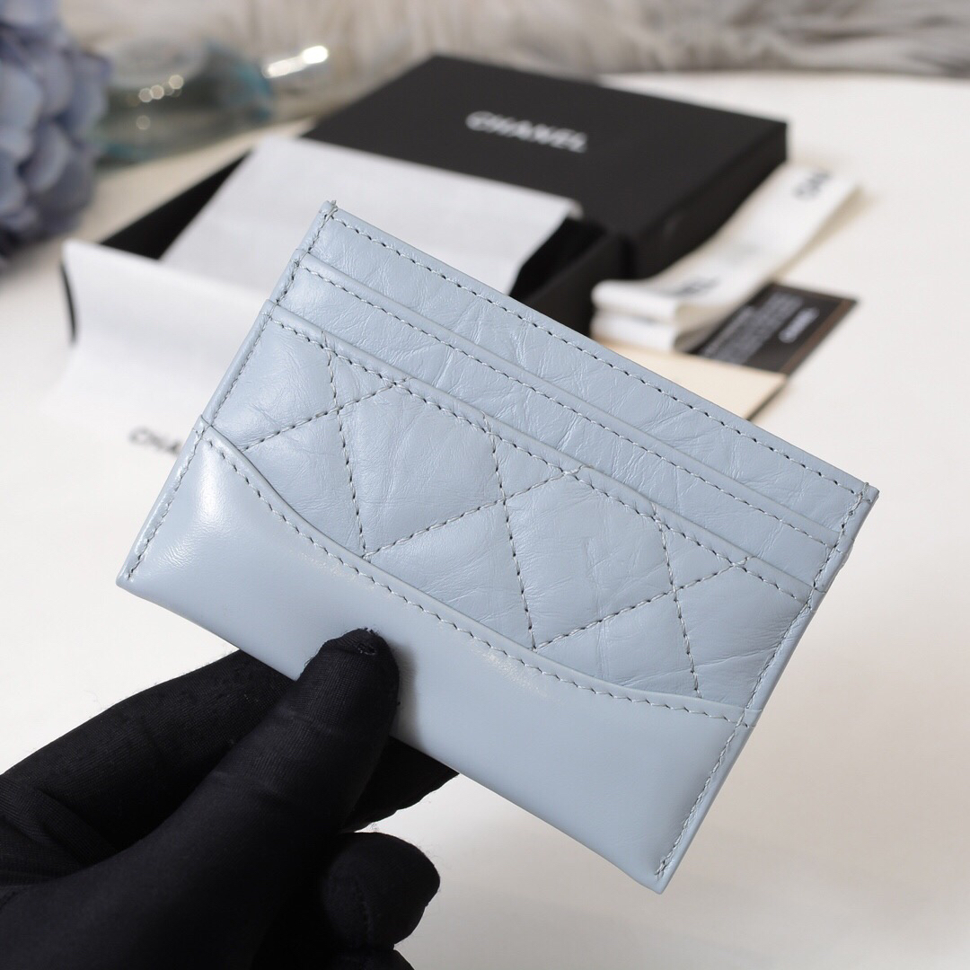 Ch**el card case blue