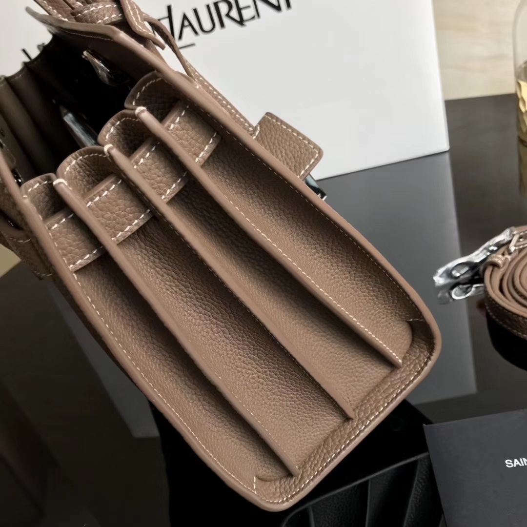Y51 classic sac de jour baby in grained leather dark beige 421863 26 x 20.5 x 12.5 cm