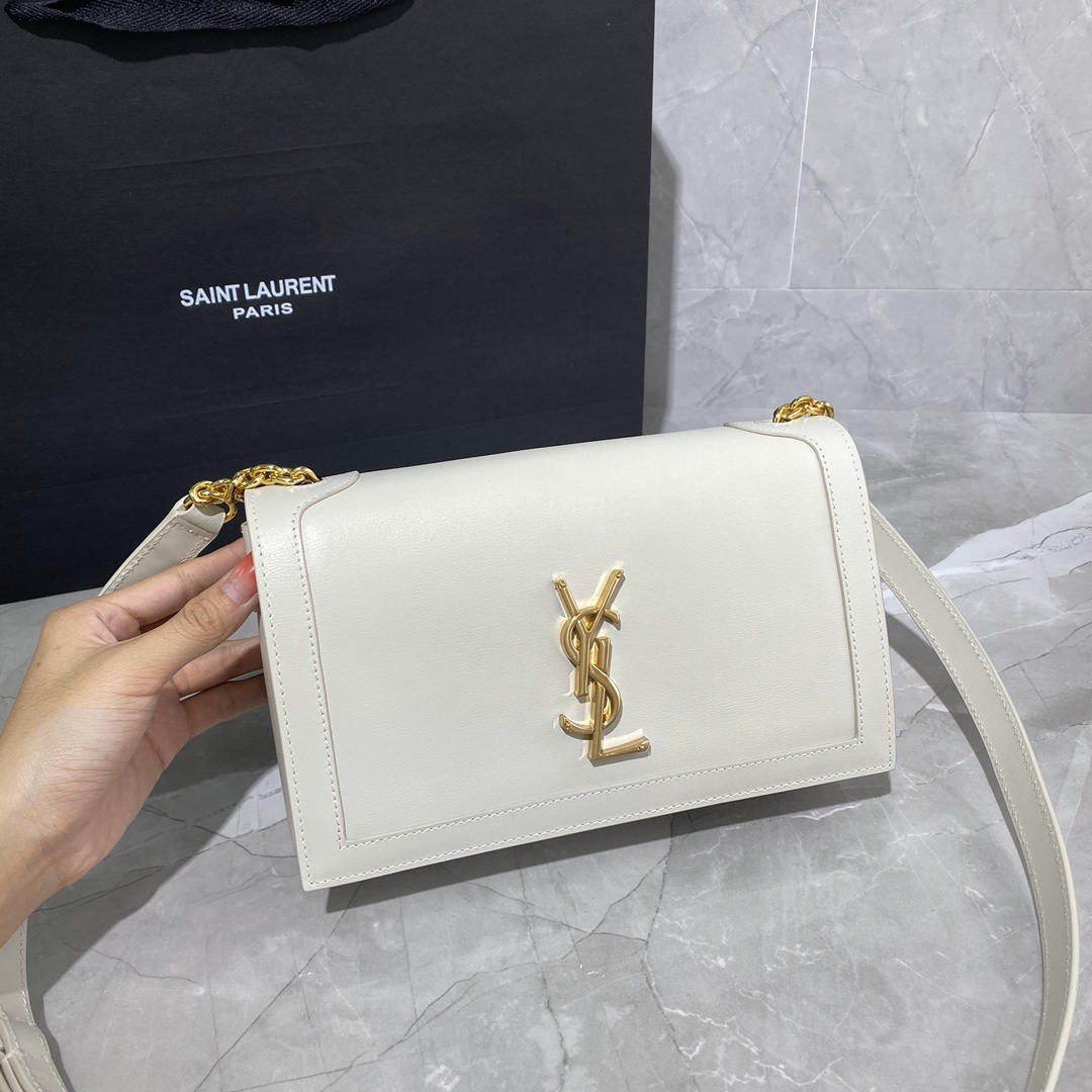 Y51 book bag in smooth leather white 532756 24 × 14 × 8 cm