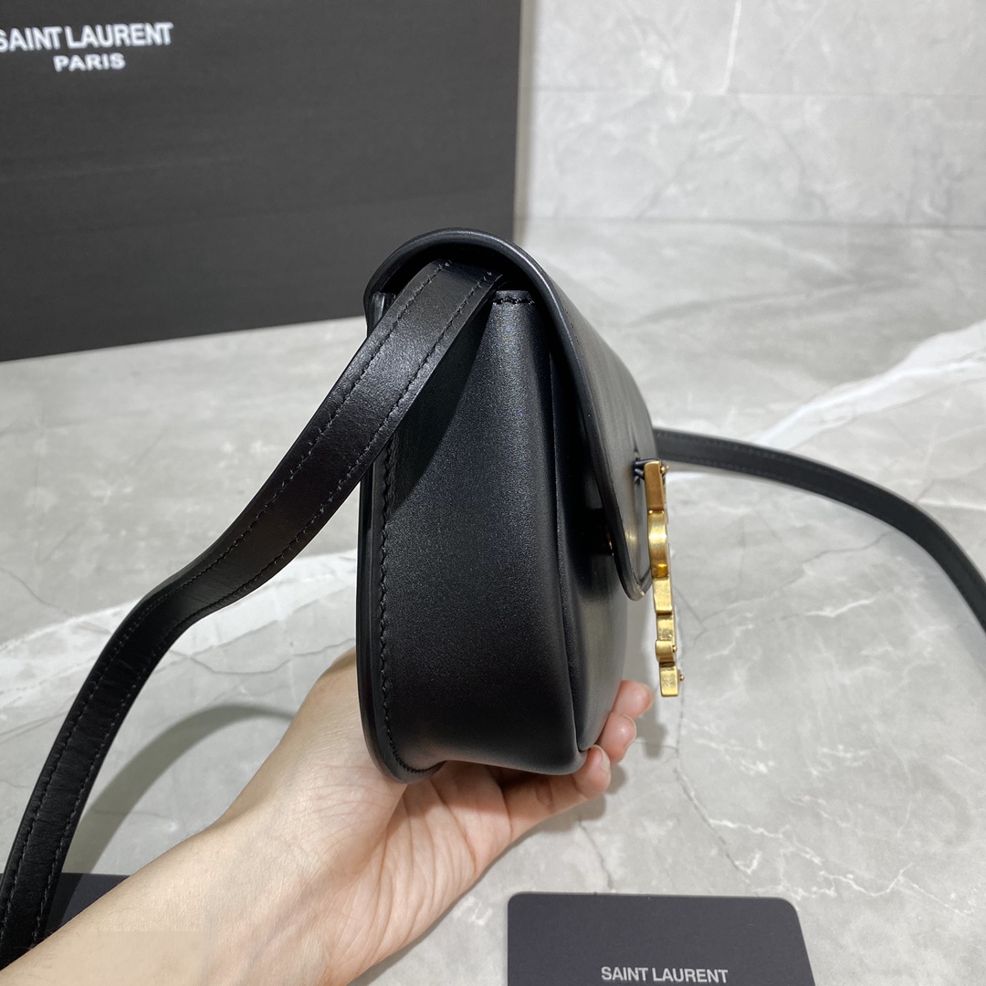 Y51 kaia mini satchel in smooth vintage leather black 623097 15 x 14 x 4.5 cm