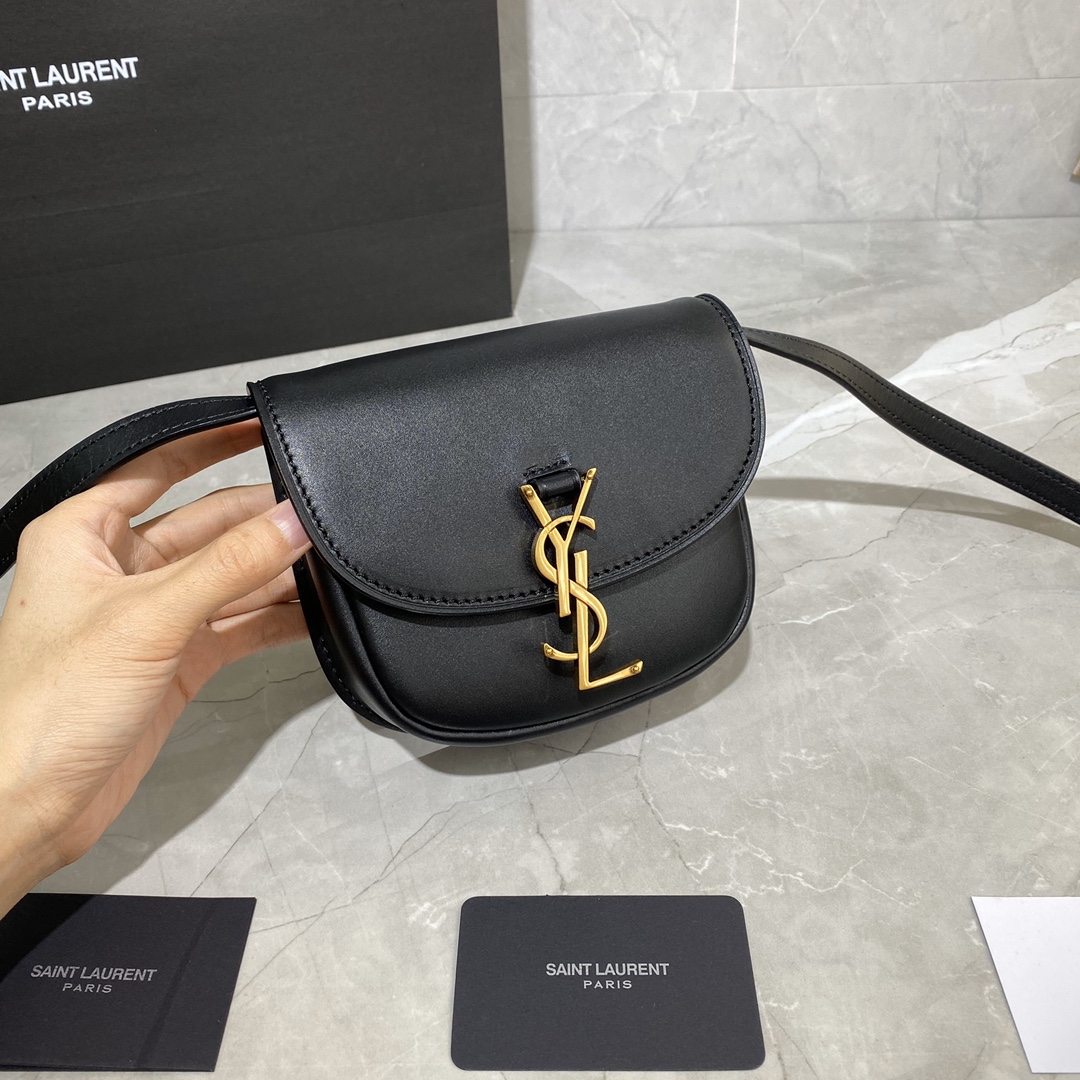 Y51 kaia mini satchel in smooth vintage leather black 623097 15 x 14 x 4.5 cm