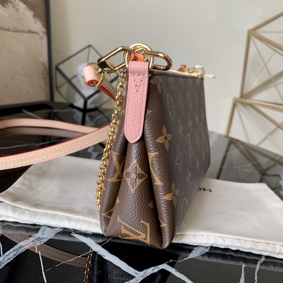 l0vis Vvtt0n pallas clutch chain shoulder bag pink m41638 23 x 13 x 5 cm