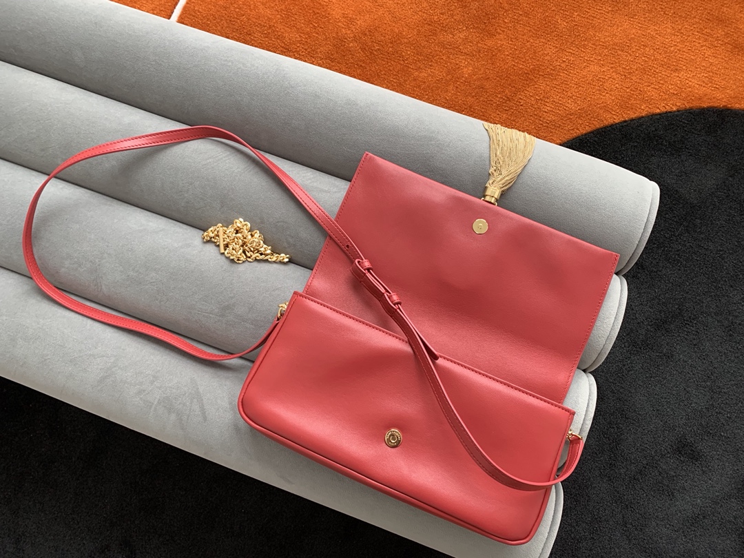 Y51 kate 99 with tassel in lambskin red 6042761 26 x 13.5 x 4.5 cm
