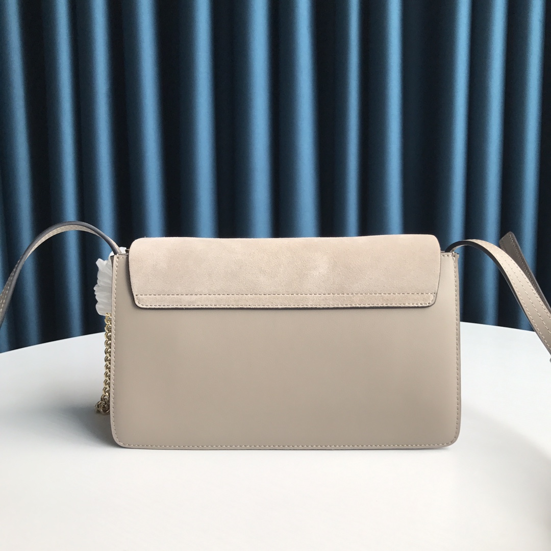 CHLOÉ FAYE SMALL SHOULDER BAG Motty Grey CHC15US127 24 x 7 x 15 cm