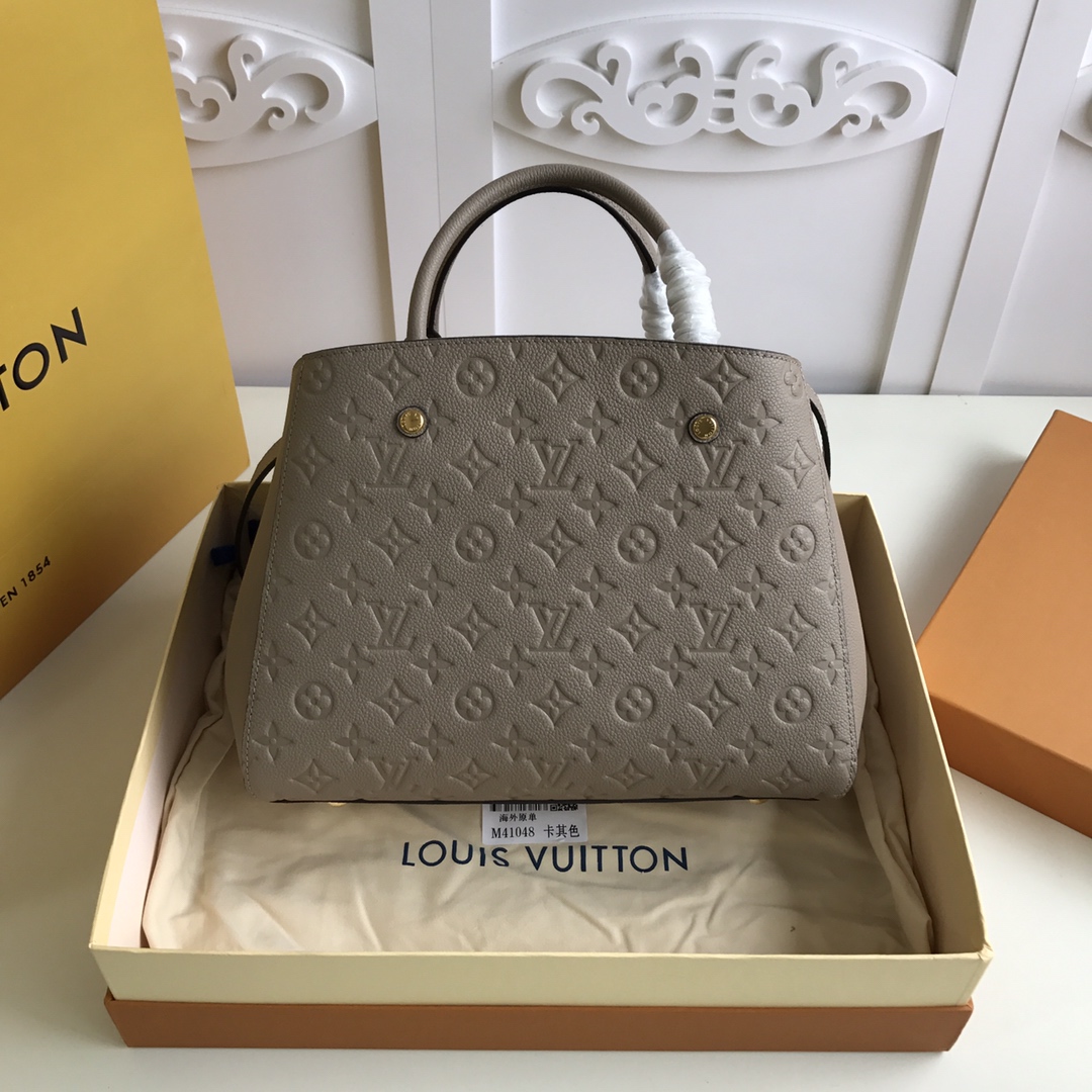 l0vis Vvtt0n montaigne mm monogram empreinte leather tourterelle m44931 33 x 23 x 15 cm