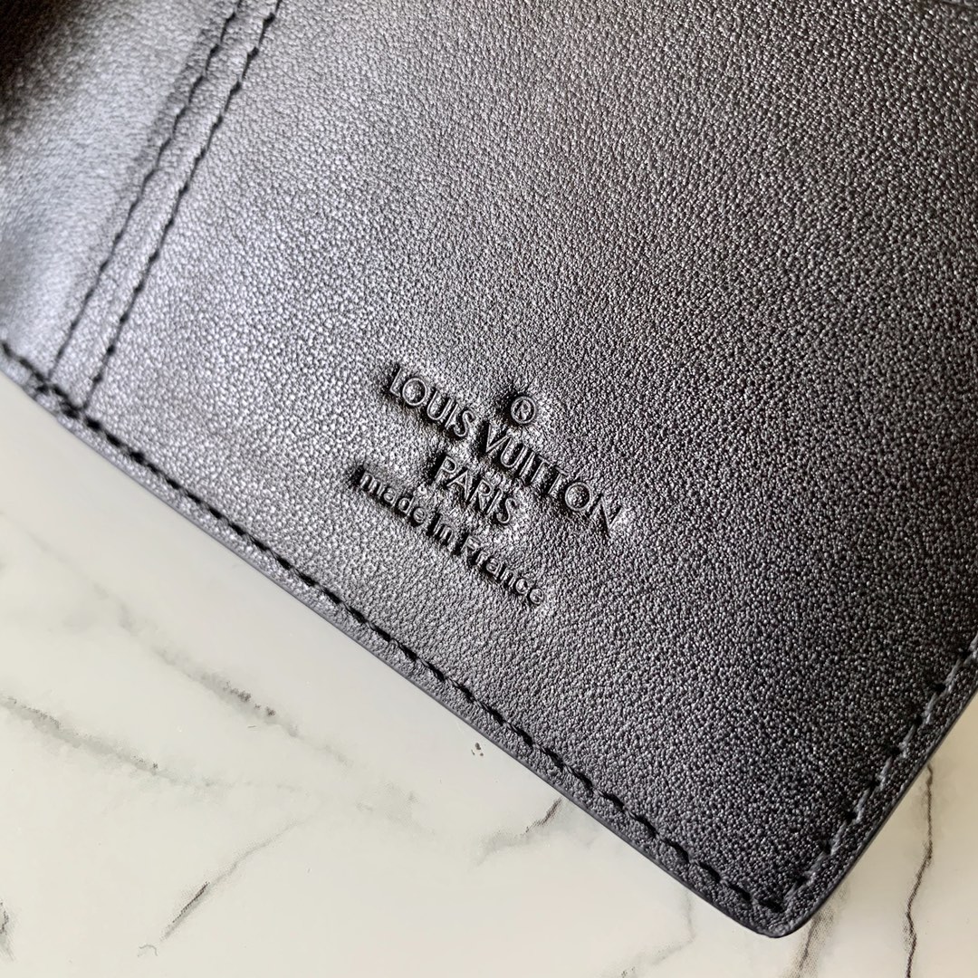 l0vis Vvtt0n brazza wallet monogram seal leather black m80503 10 x 19 x 2 cm