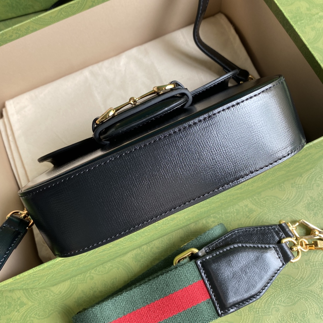 Gvc*1 mini horsebit 1955 bag leather black 658574 20.5 x 14 x 5 cm