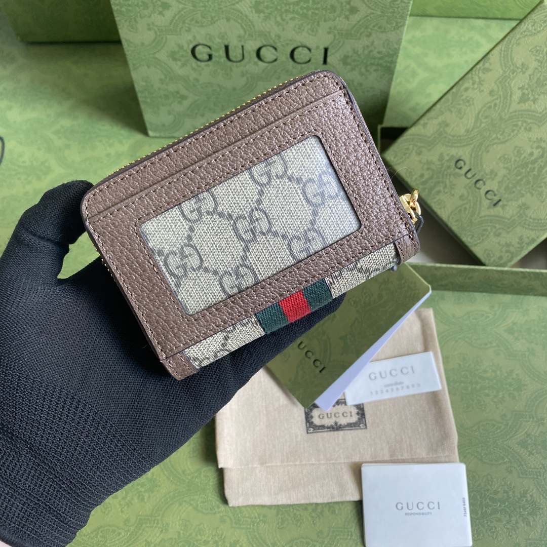 Gvc*1 ophidia gg card case wallet beige 658552 11.5 x 8.5 x 3cm
