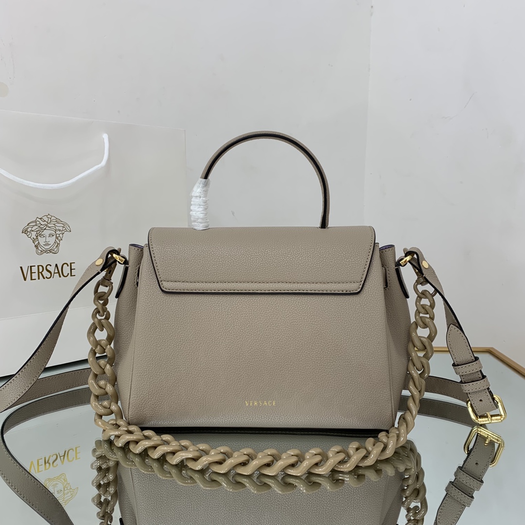 VERSACE LARGE LA MEDUSA HANDBAG Beige DBFI038 35 x 14 x 25 cm