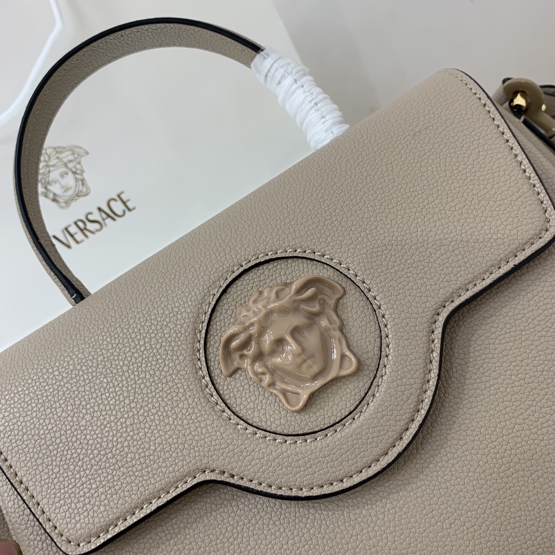 VERSACE LARGE LA MEDUSA HANDBAG Beige DBFI038 35 x 14 x 25 cm