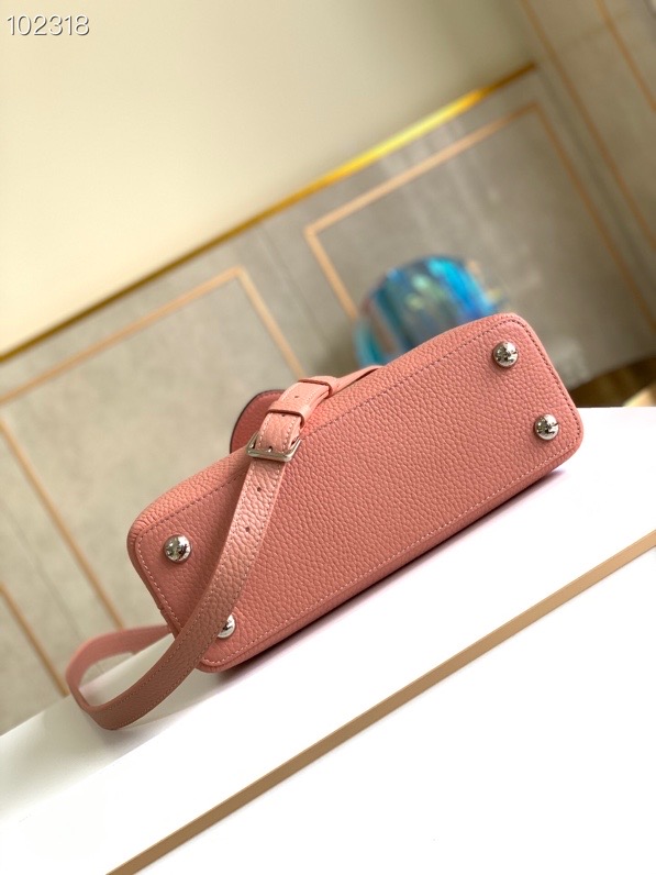 l0vis Vvtt0n capucines bb python leather trim and taurillon leather magnolia n92042 27 × 18 × 9 cm