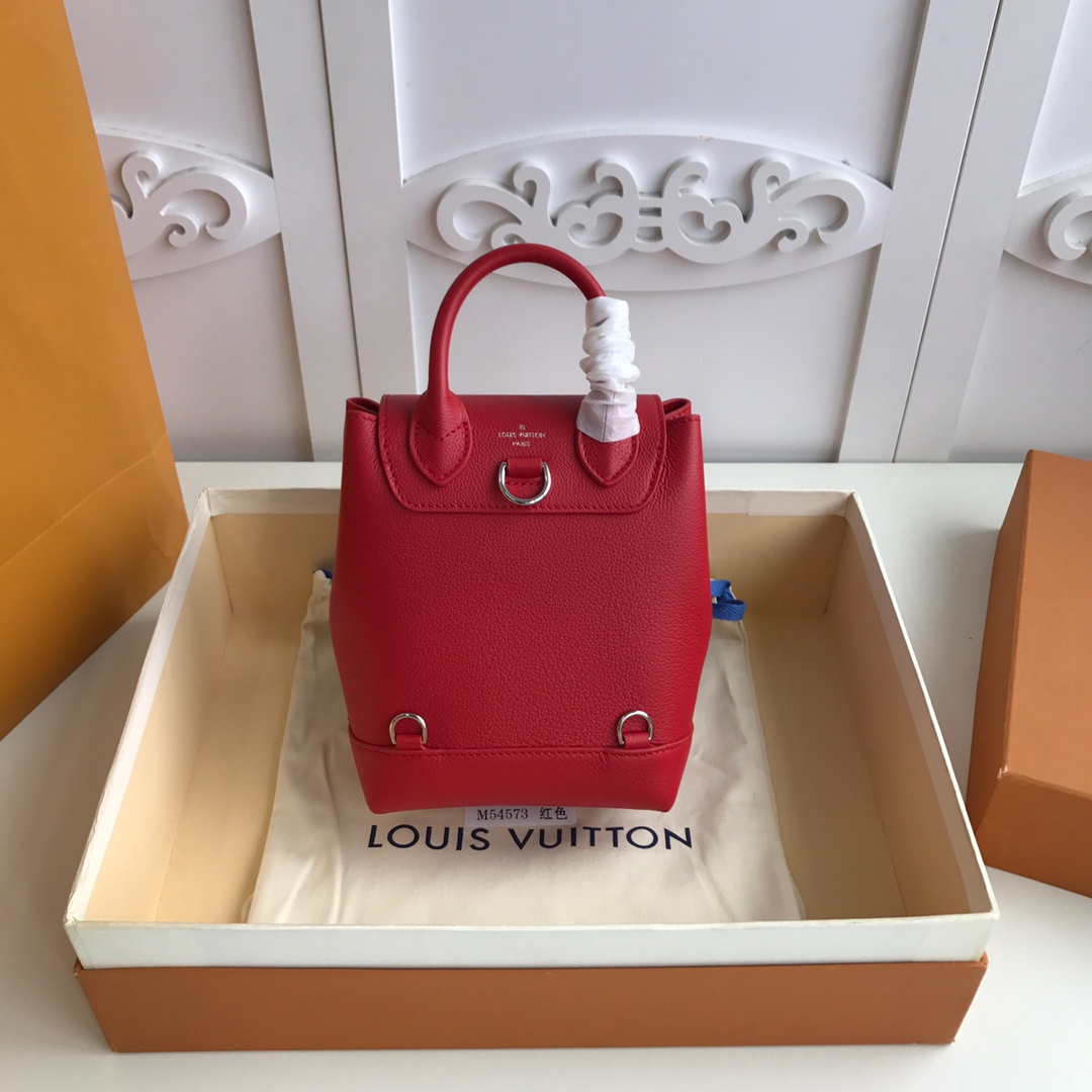 l0vis Vvtt0n mini lockme backpack calfskin leather red m54573 16 x 19.4 x 10 cm