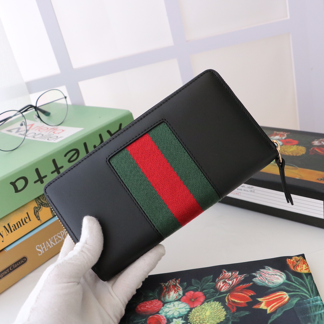 Gvc*1 sylvie long zip wallet black 476083 19.5 x 11 x 3 cm