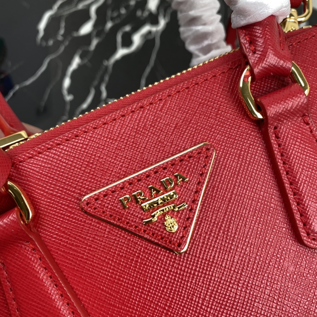 Pra*a micro galleria saffiano leather bag red 1ba906 20 x 15 x 9.5 cm