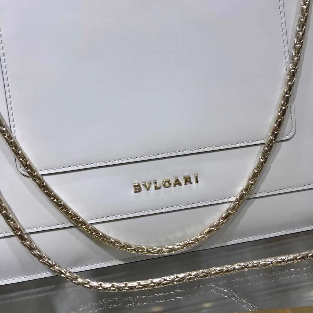 Bv1g*ai serpenti forever shoulder bag leather white 283170 28 x 19 x 8 cm