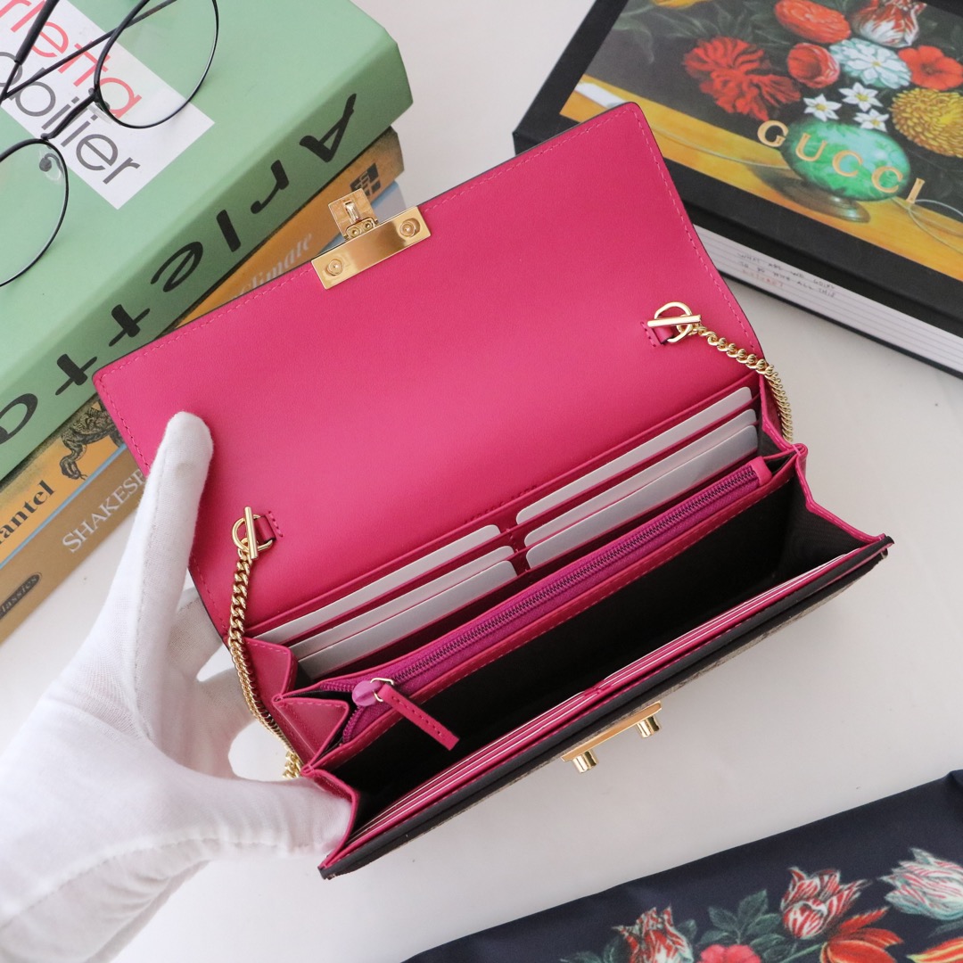 Gvc*1 padlock continental wallet ebony gg svp*me canvas red leather top 453506 19 x 10 x 3.5 cm