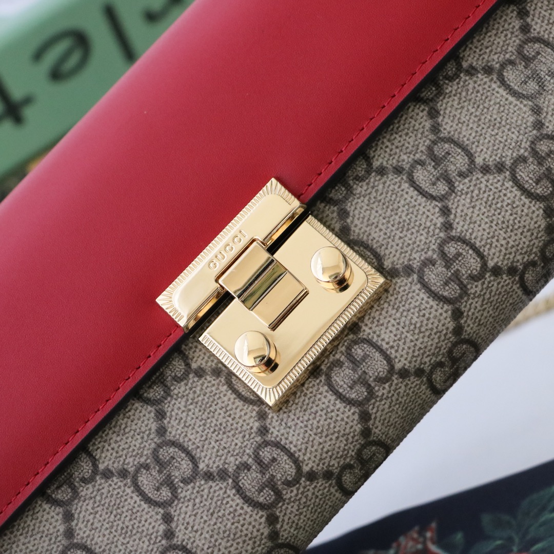 Gvc*1 padlock continental wallet ebony gg svp*me canvas red leather top 453506 19 x 10 x 3.5 cm