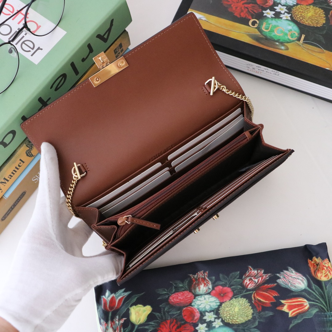 Gvc*1 padlock continental wallet ebony gg svp*me canvas black leather top 453506 19 x 10 x 3.5 cm