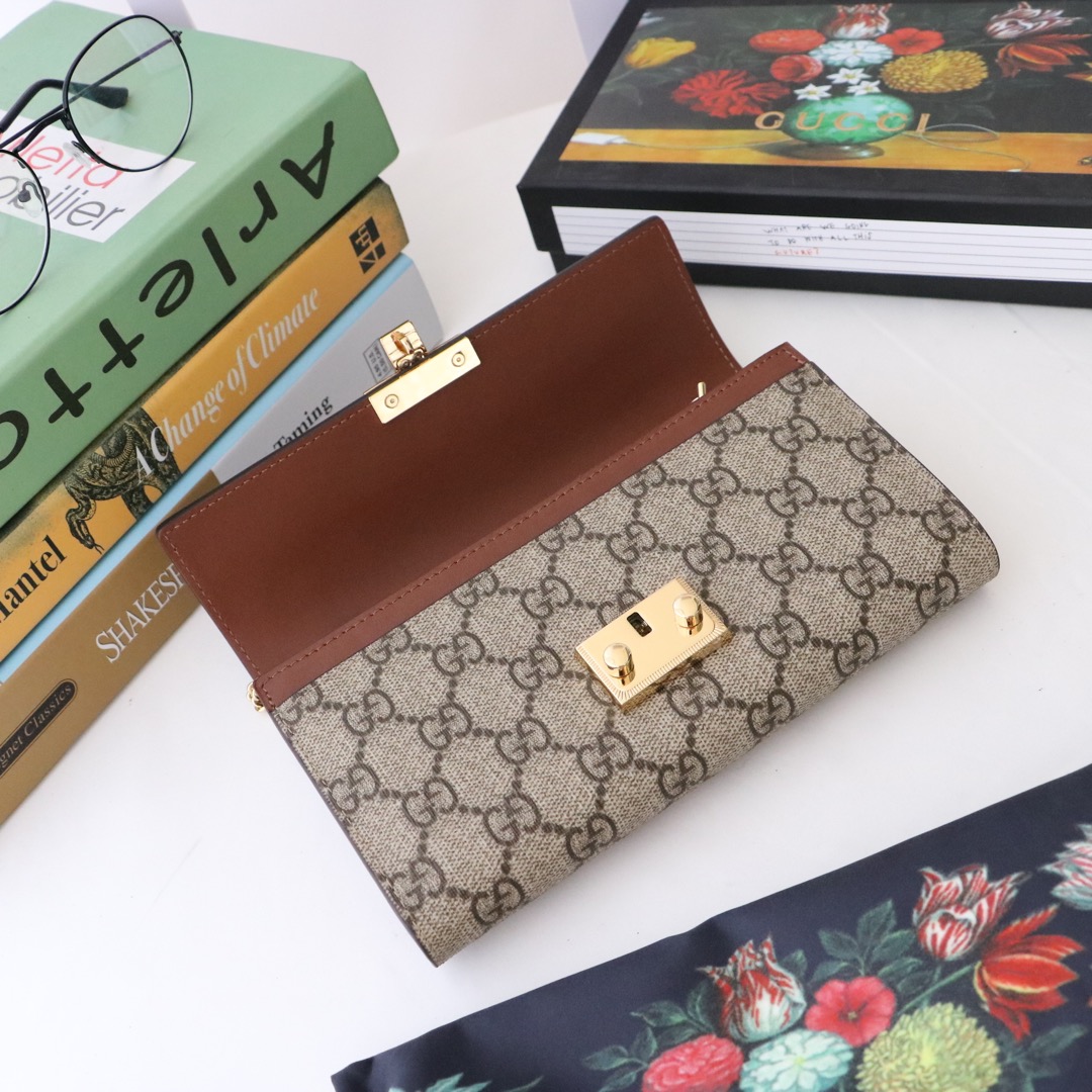 Gvc*1 padlock continental wallet ebony gg svp*me canvas black leather top 453506 19 x 10 x 3.5 cm