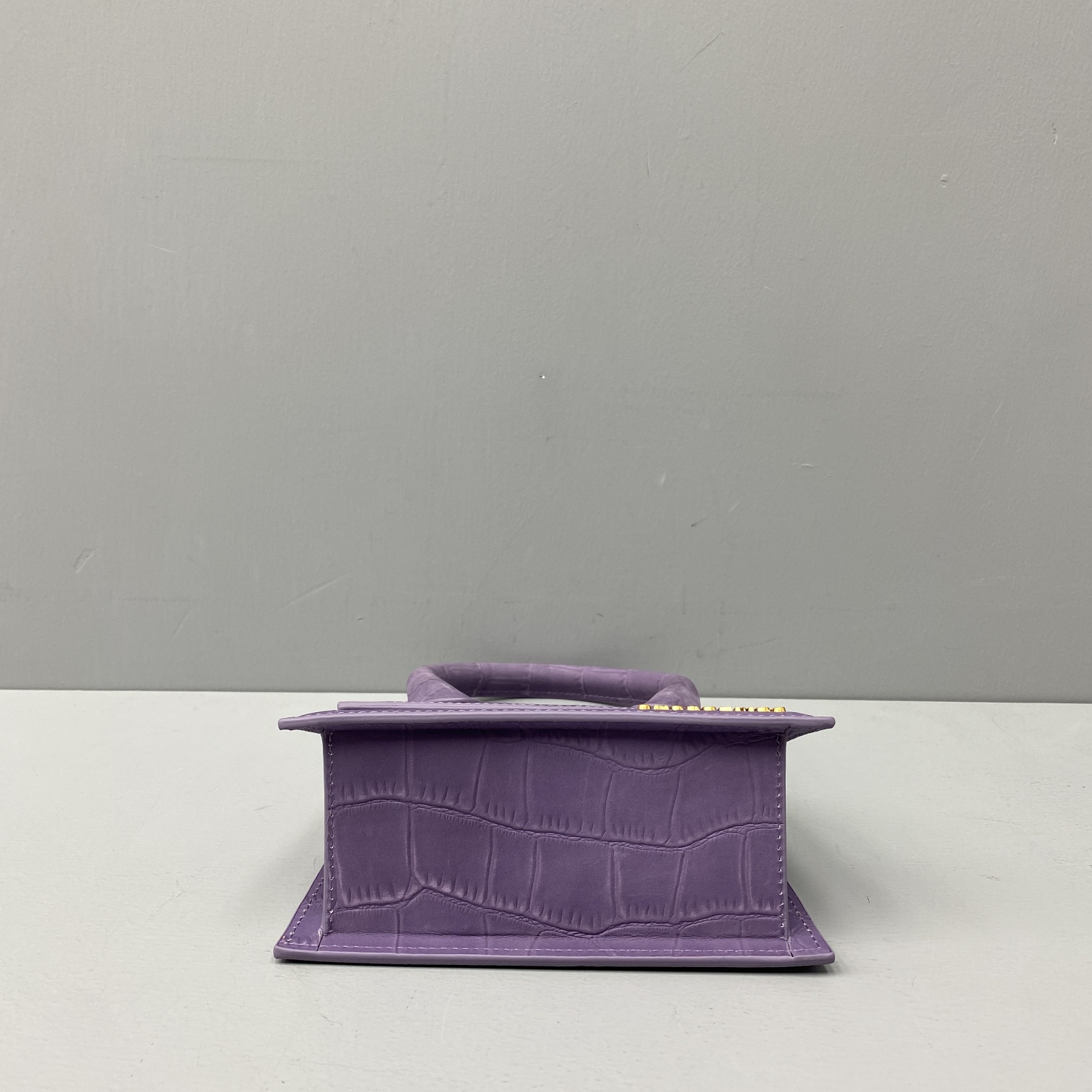 JACQUEMUS SMALL Le Chiquito Crocodile Leather Purple 213BA02 18 x 15.5 x 8 cm