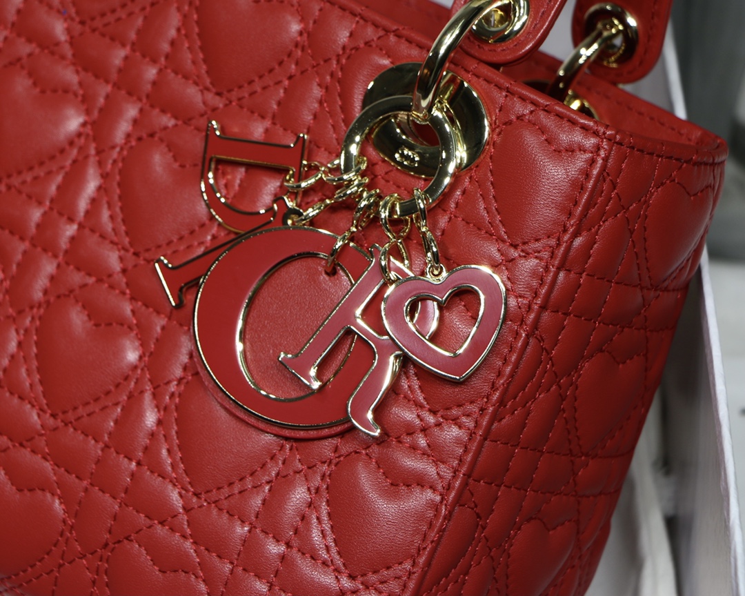 D10r small lady bag cherry red m0531 20cm