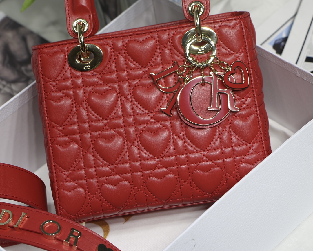 D10r small lady bag cherry red m0531 20cm