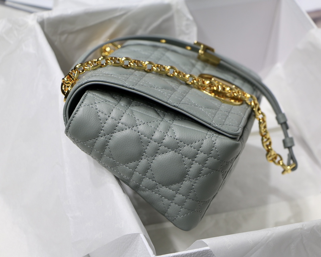 d10r medium caro bag S*pple cannage calfskin gray m9242 25.5 x 15.5 x 8 cm