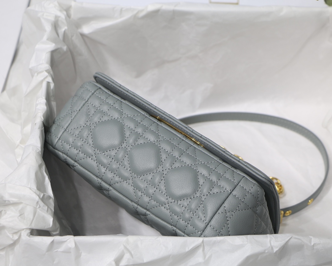 d10r small caro bag S*pple cannage calfskin gray m9241 20 x 12 x 7 cm