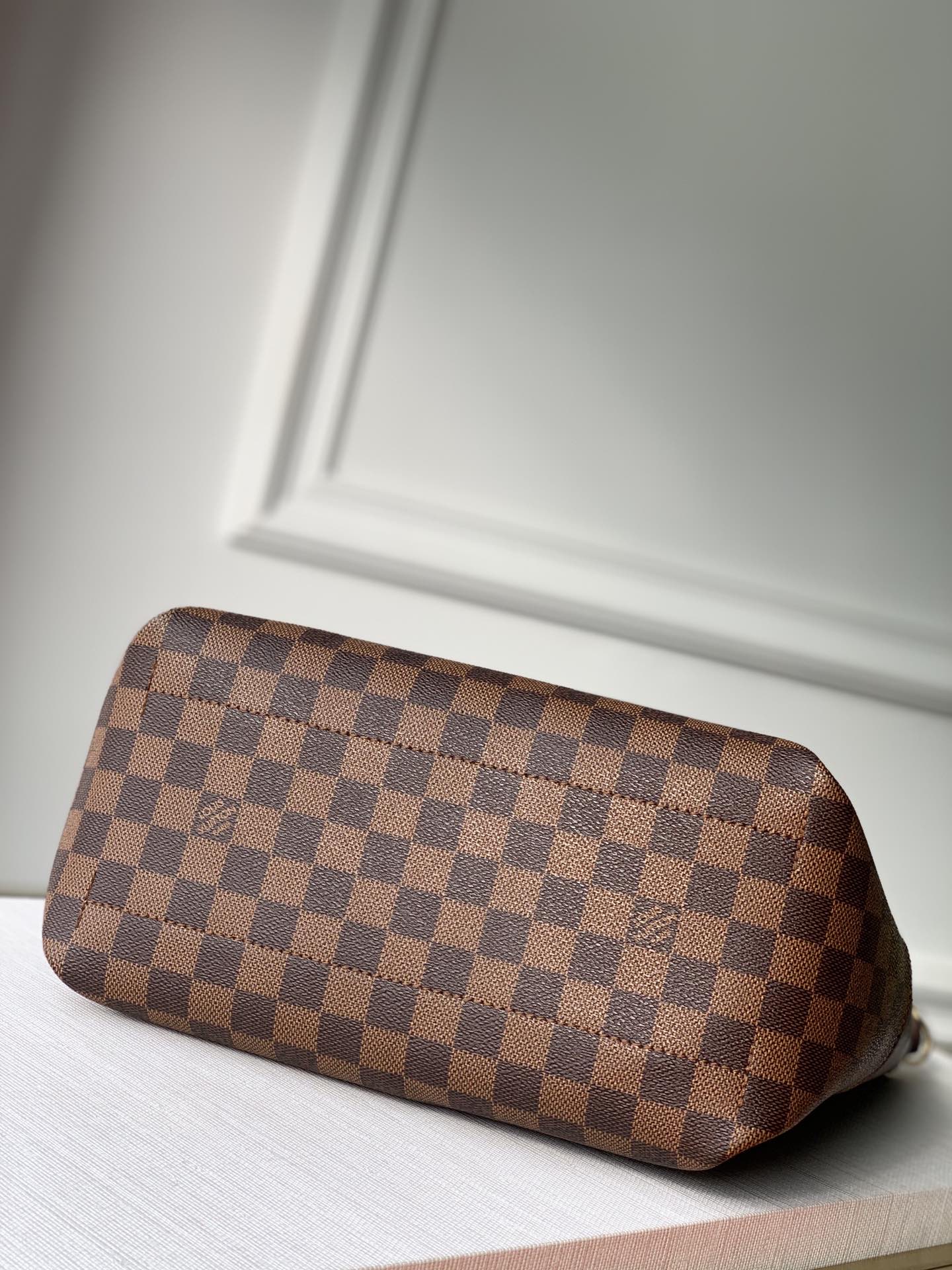 l0vis Vvtt0n belmont pm damier ebene canvas venus pink n60297 28 x 32 x 14 cm