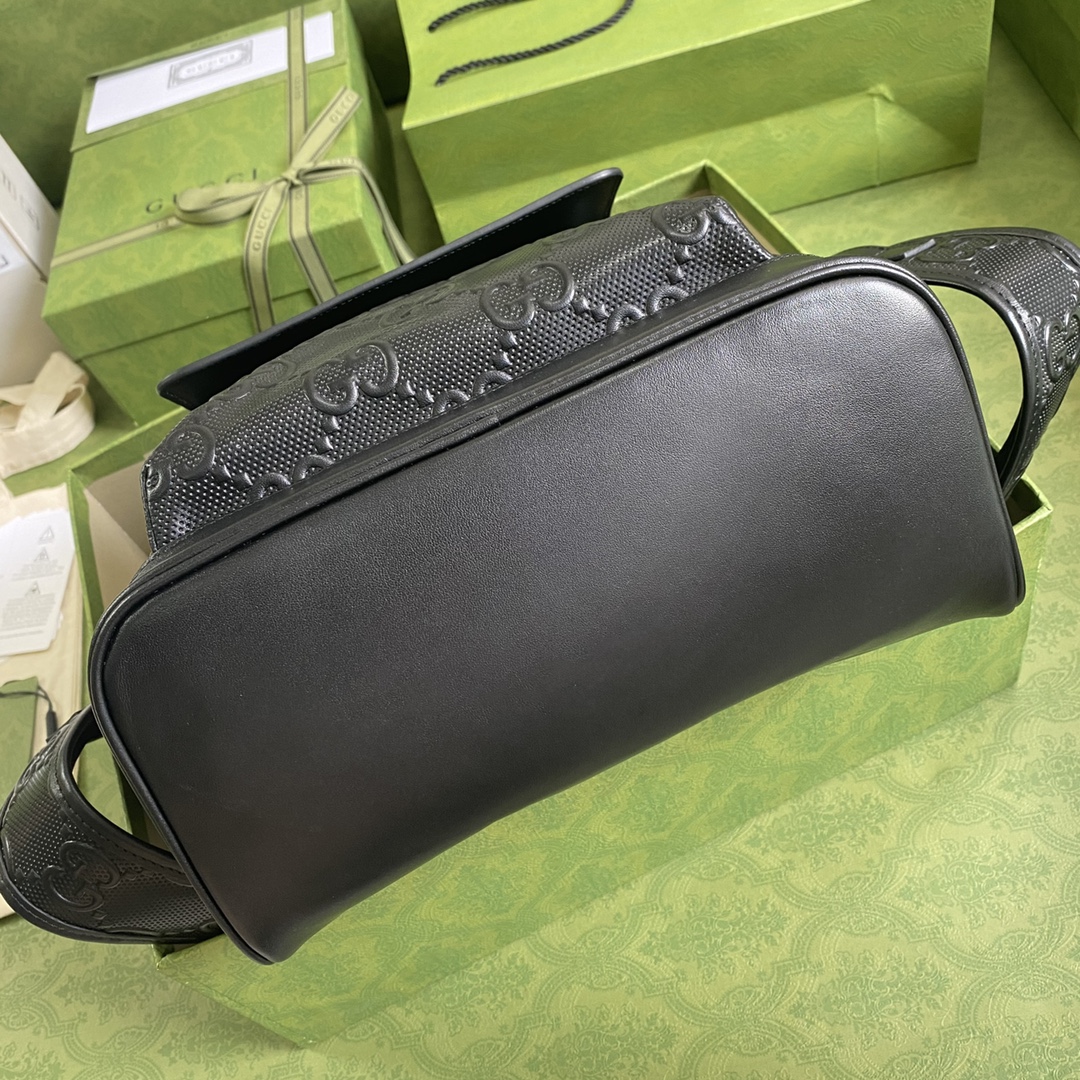 Gvc*1 gg embossed backpack black 658579 27 × 37 × 13 cm