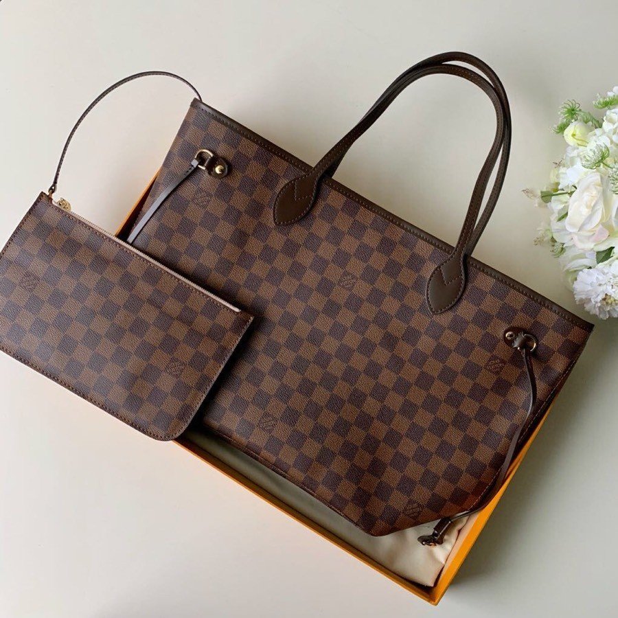 LV Neverfull MM M41603 Rose Ballerine Pink - 32x 28 x 14 cm