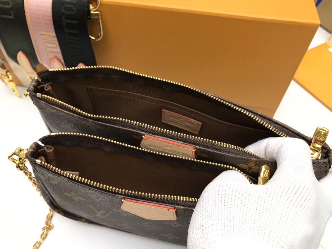 LV MULTI POCHETTE Monogram Canvas M44823 24x13×4.5 cm